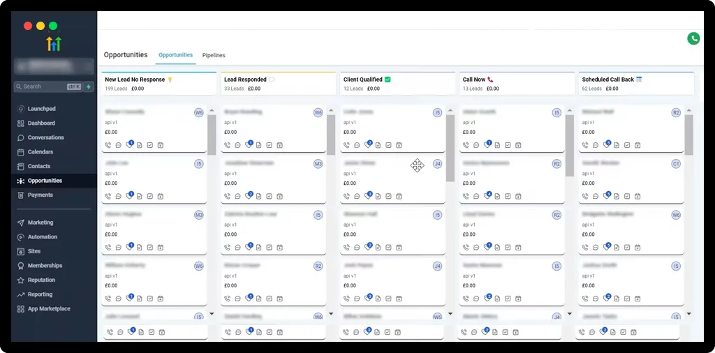 Lead dashboard preview